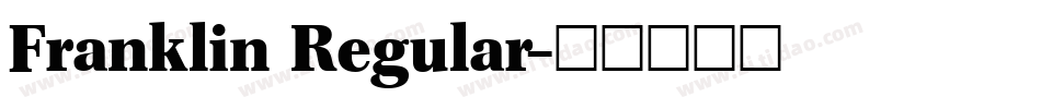 Franklin Regular字体转换